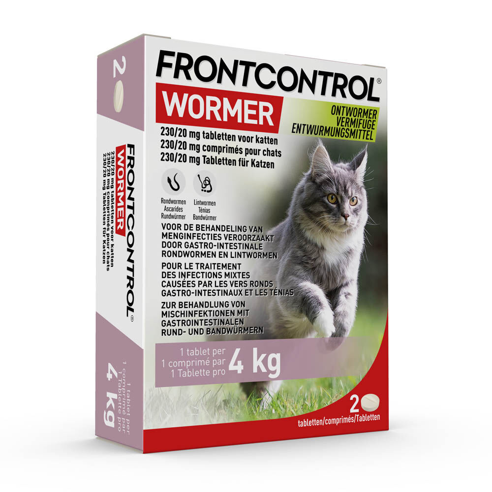 Frontcontrol - Ontwormer Kat - 2 tabletten