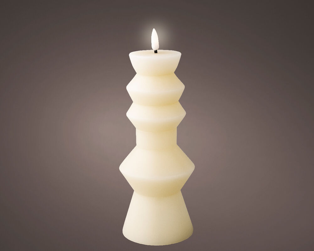 Lumineo LED Kaars - Kerstverlichting - 23 cm - Creme/warm wit