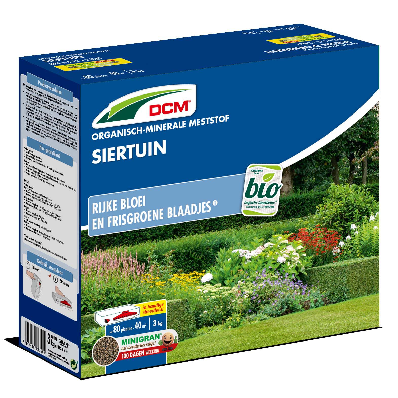 DCM Meststof Siertuin - Siertuinmeststof - 40 m2 - 3 Kilogram DCM Meststof Siertuin - Siertuinmeststof - 40 m2 - 3 Kilogram