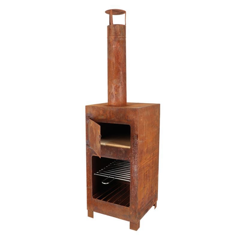 Fancy Flames - Tuinhaard met pizzaoven - Roest