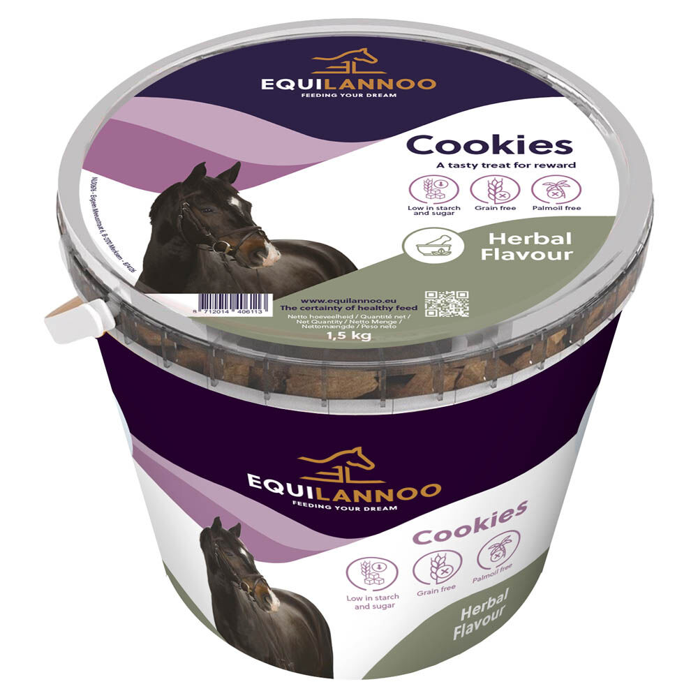 Equilannoo Coockies Herble - Paardensnoepjes - 1.5 Kilogram - Kruiden Equilannoo Coockies Herble - Paardensnoepjes - 1.5 Kilogram - Kruiden