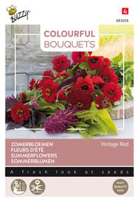 Buzzy Colourful Bouquets Vintage Red - Bloemzaden