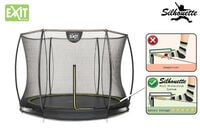 EXIT Silhouette Inground met Net - Trampoline - Zwart - 244 cm