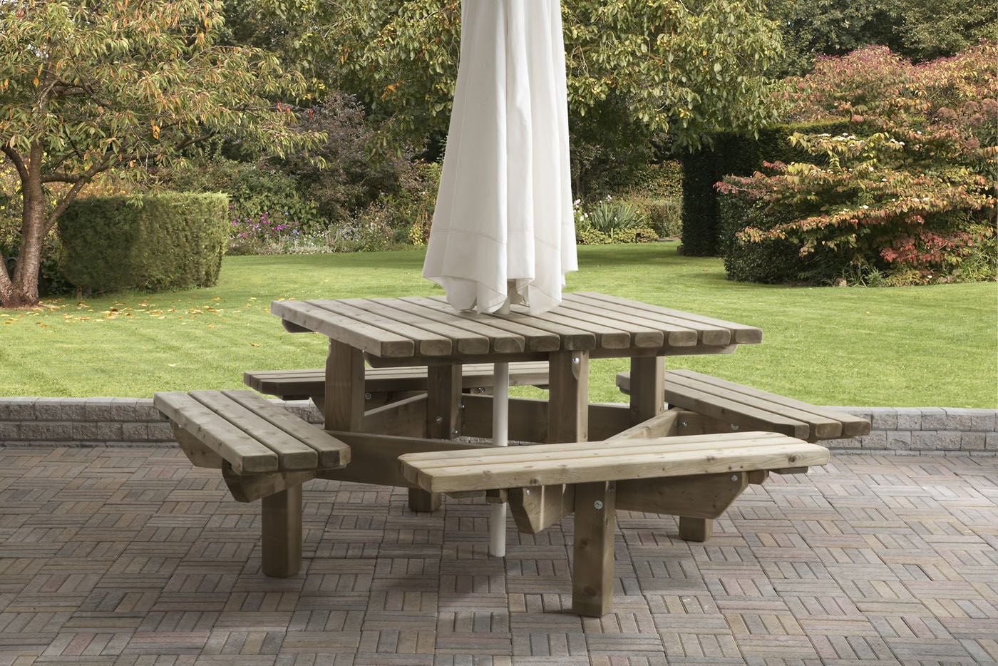 Talen   - Picknicktafel - Bruin - 76x195x195 cm