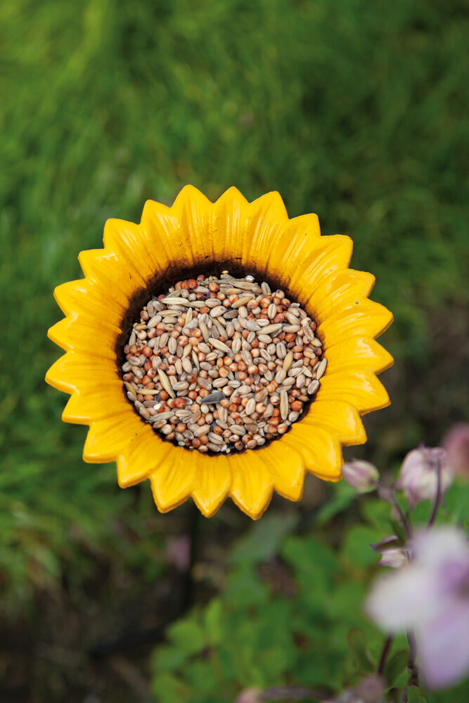 Bird Gift Zonnebloem -Voederschaal op steker