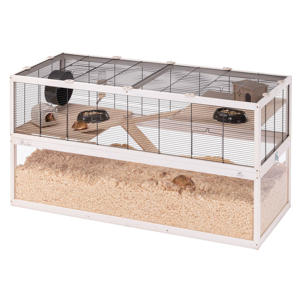 Ferplast Domster 120 - Hamsterkooi - Wit - 50x120x66.5 cm Ferplast Domster 120 - Hamsterkooi - Wit - 50x120x66.5 cm