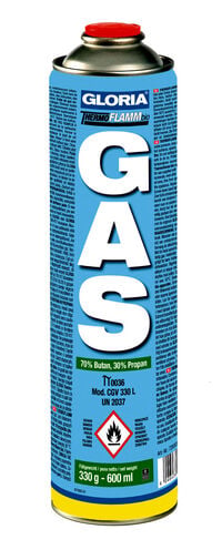 Gloria Thermoflamm gasfles - Navulling voor onkruidbrander - 600 Milliliter