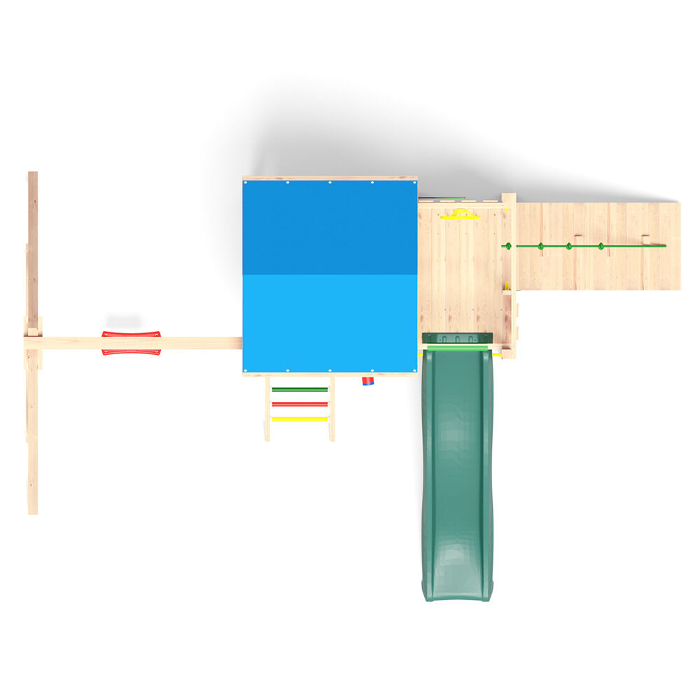 Jungle Gym Kongsberg Grenen - Speeltoestel - Donker groen - Grenenhout
