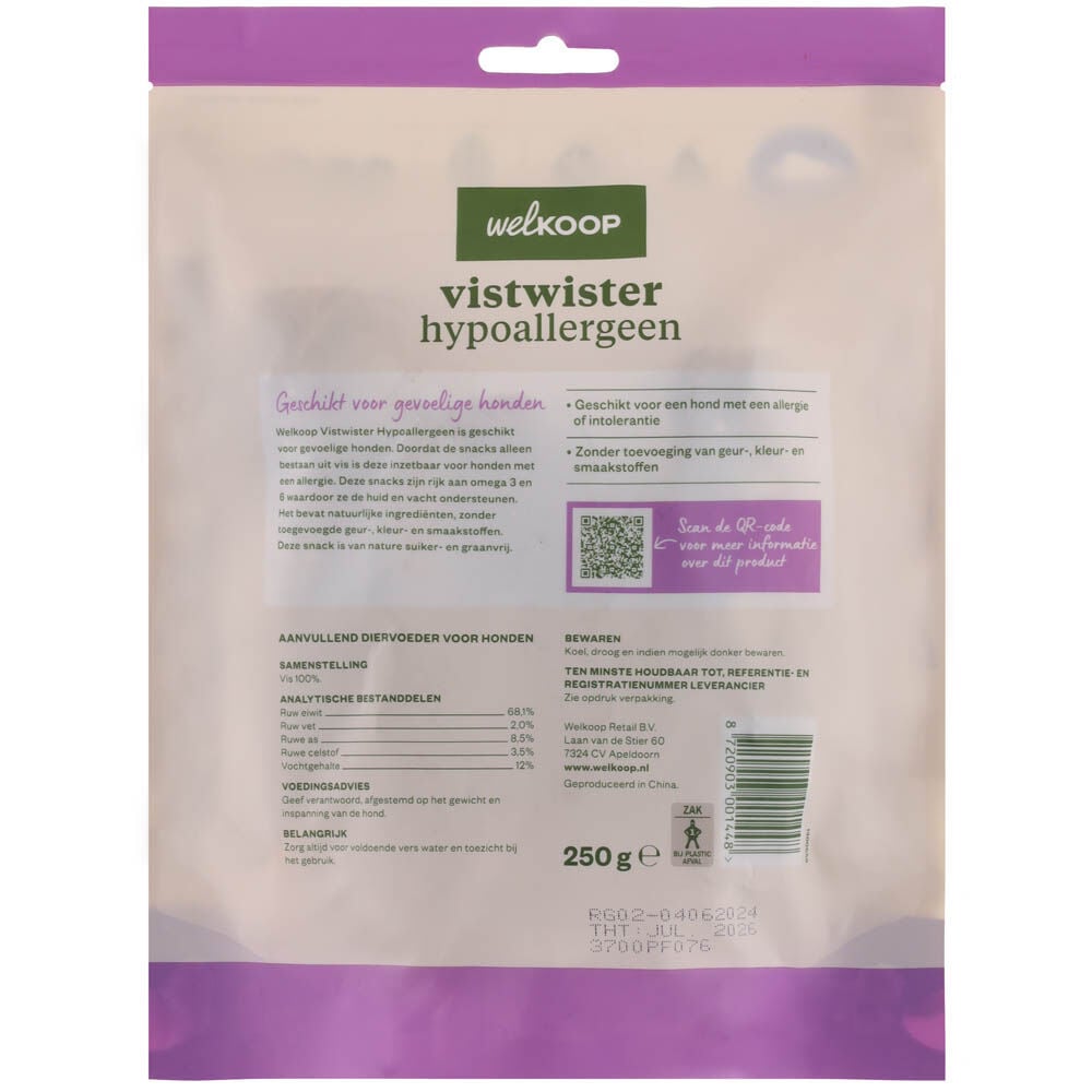 Welkoop - Vistwister Hypoallergeen - 250 Gram - vis