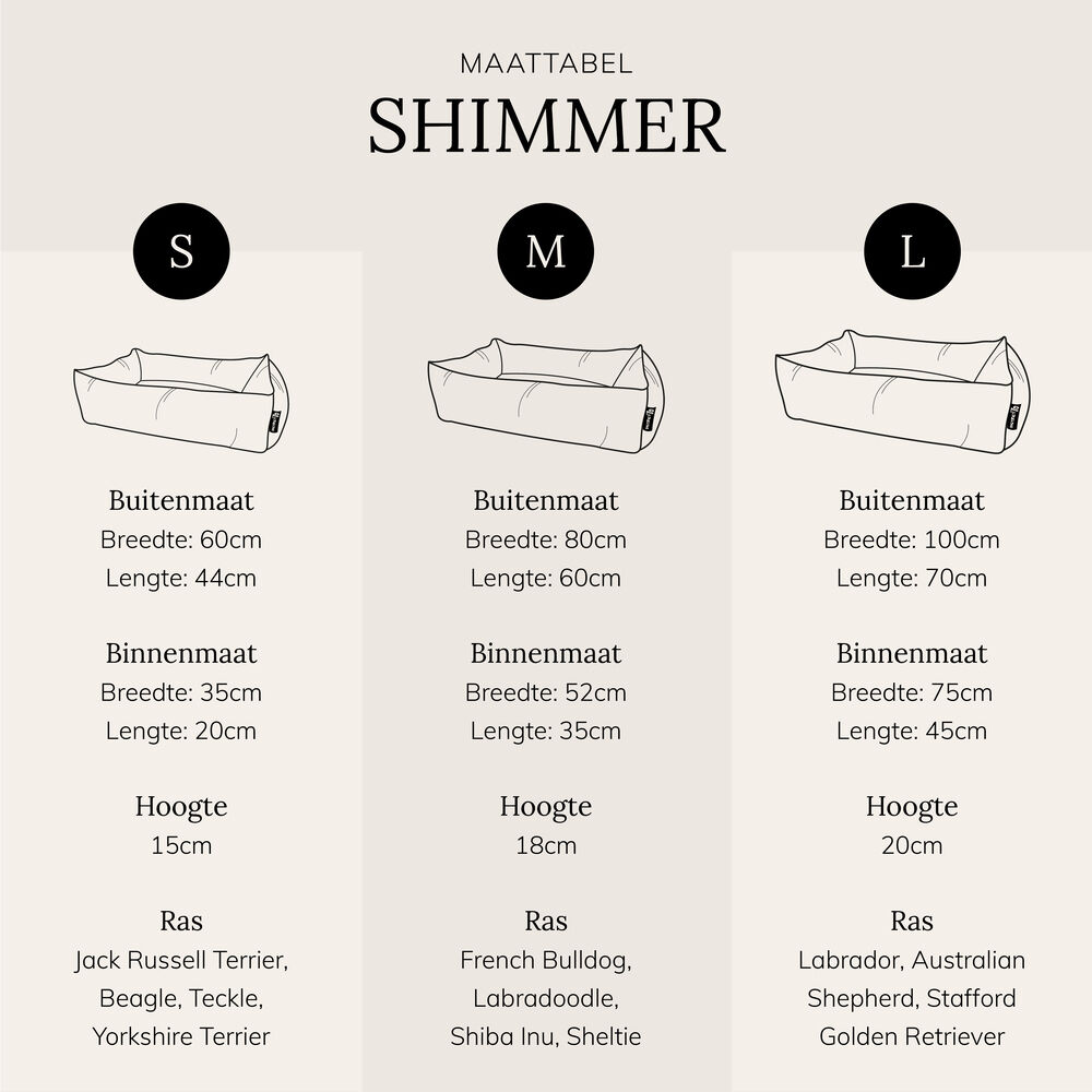 District 70 SHIMMER - Hondenmand - Geel - 1x44x60 cm - Klein