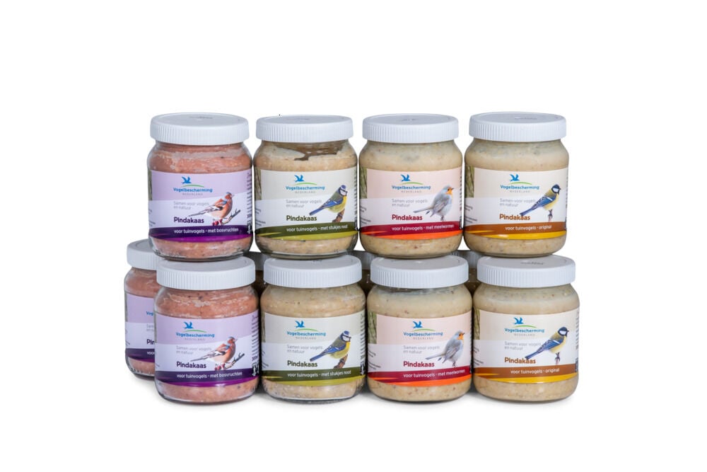 Vogelbescherming Mixdoos - Pindakaas - Tuinvogelvoer - 12 Stuks - original