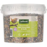 Welkoop - Strooivoer - Tuinvogelvoer - in Emmer - 3 Kilogram - Kalk, insecten