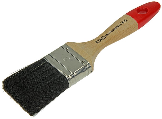 SAM - Verfkwast dubbeldik plat 50mm - 22.5x5x2.5 cm - Bruin - 22.3 cm