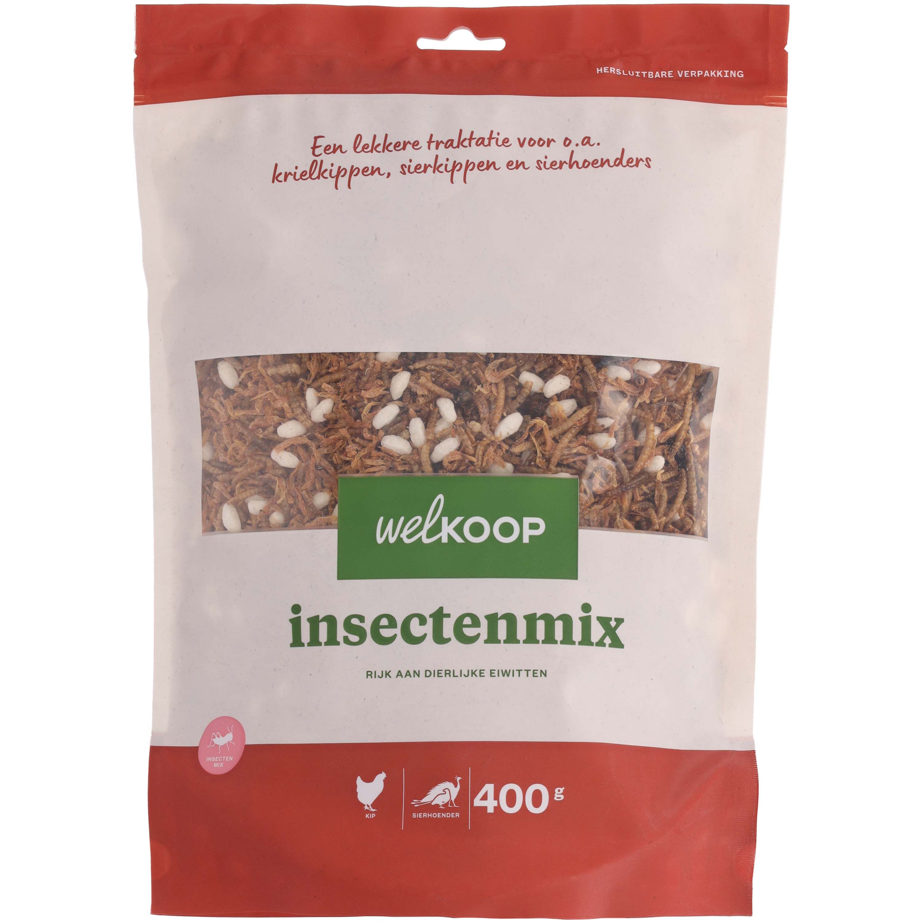 Welkoop Insectenmix - Kippensnack - 400 Gram Welkoop Insectenmix - Kippensnack - 400 Gram