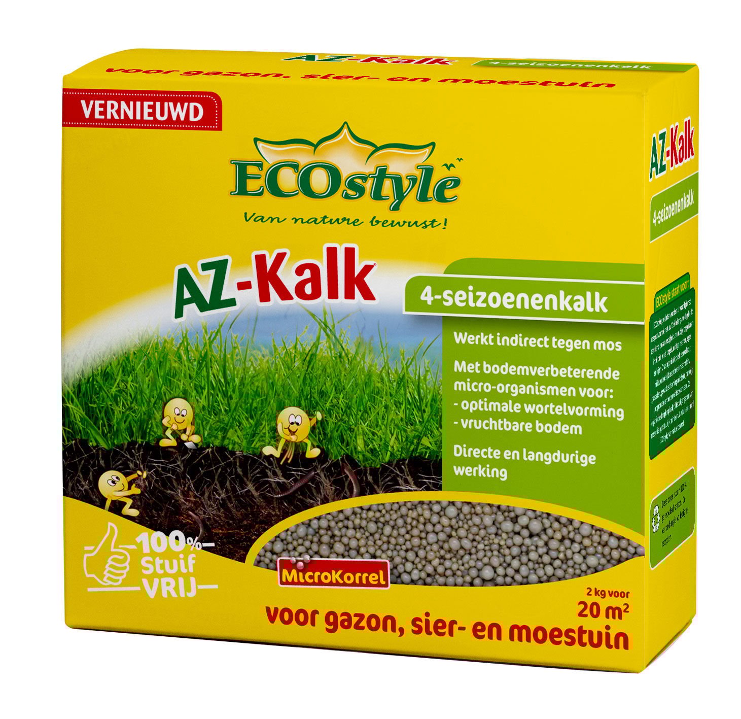ECOstyle Gazon AZ-Kalk - 4-seizoenenkalk - 30 m2 - 2 Kilogram