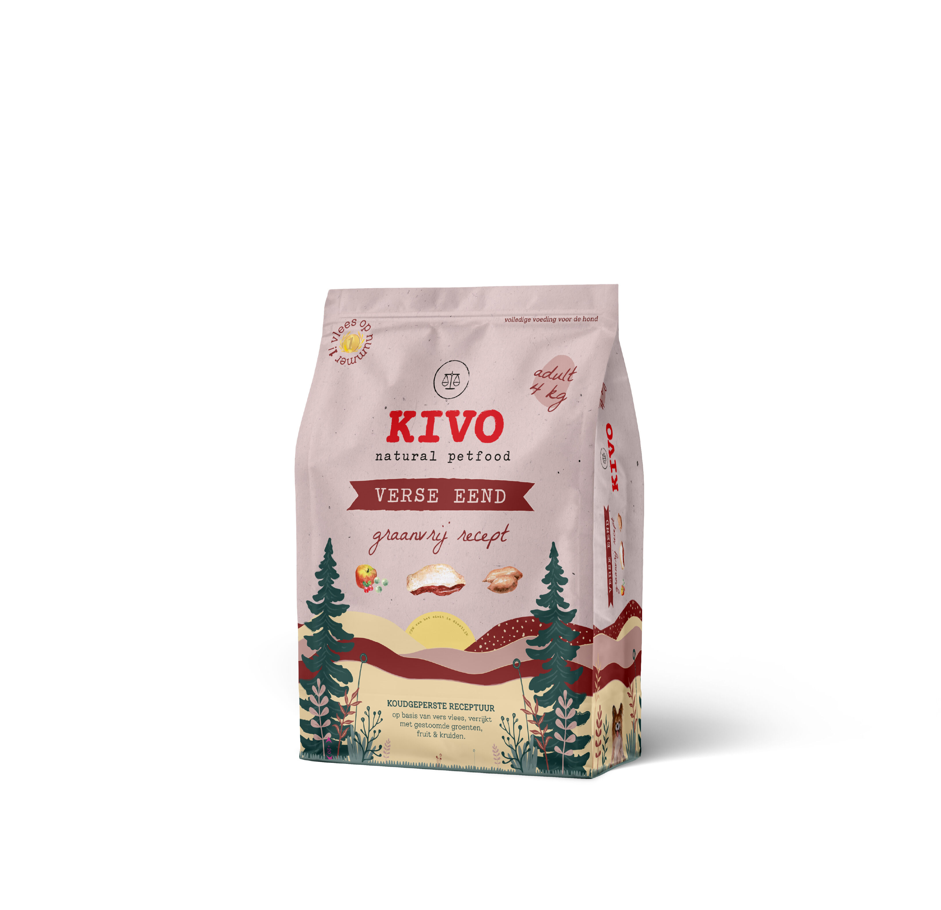 Kivo Adult - Vers Hondenvoer - Graanvrij - 4 Kilogram Kivo Adult - Vers Hondenvoer - Graanvrij - 4 Kilogram
