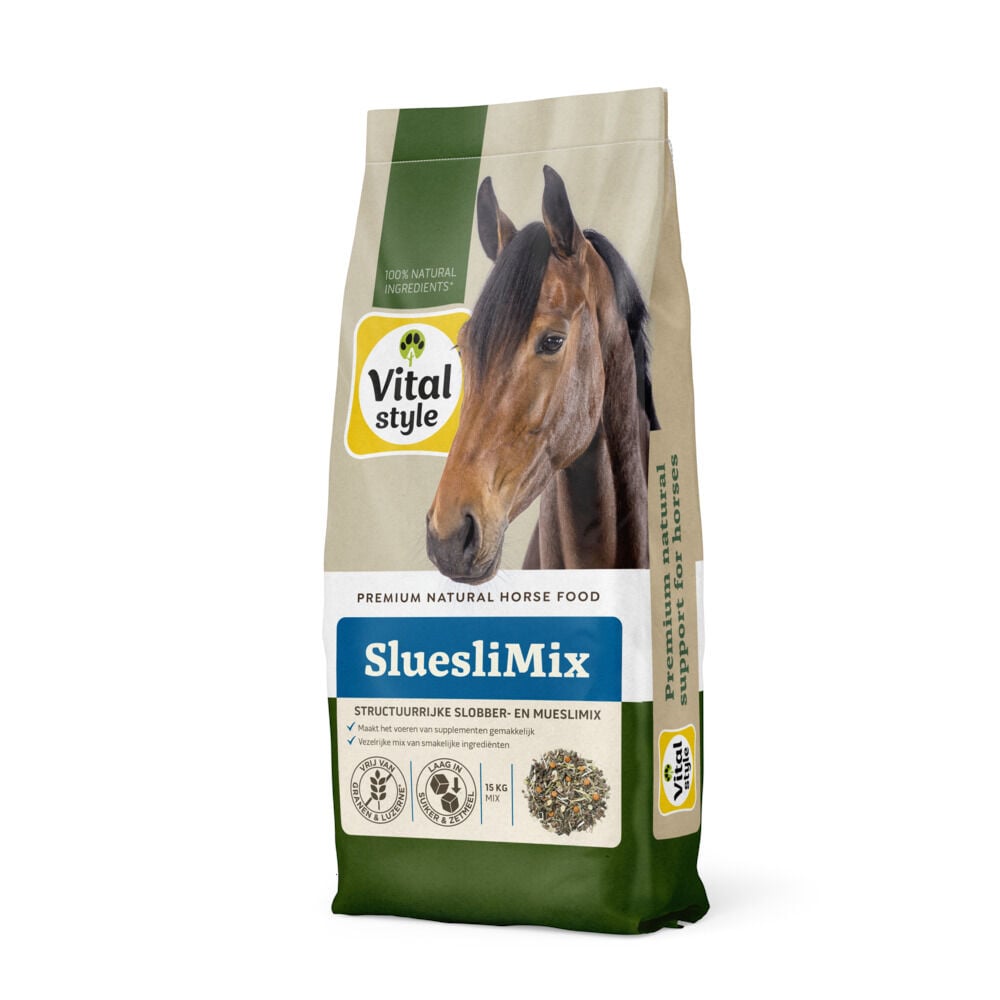 Vitalstyle SluesliMix Slobber - Basisvoeding - 15 Kilogram - Zak