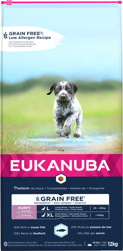 Eukanuba Graanvrij Puppy Large  - Hondenvoer - 12 Kilogram - vis