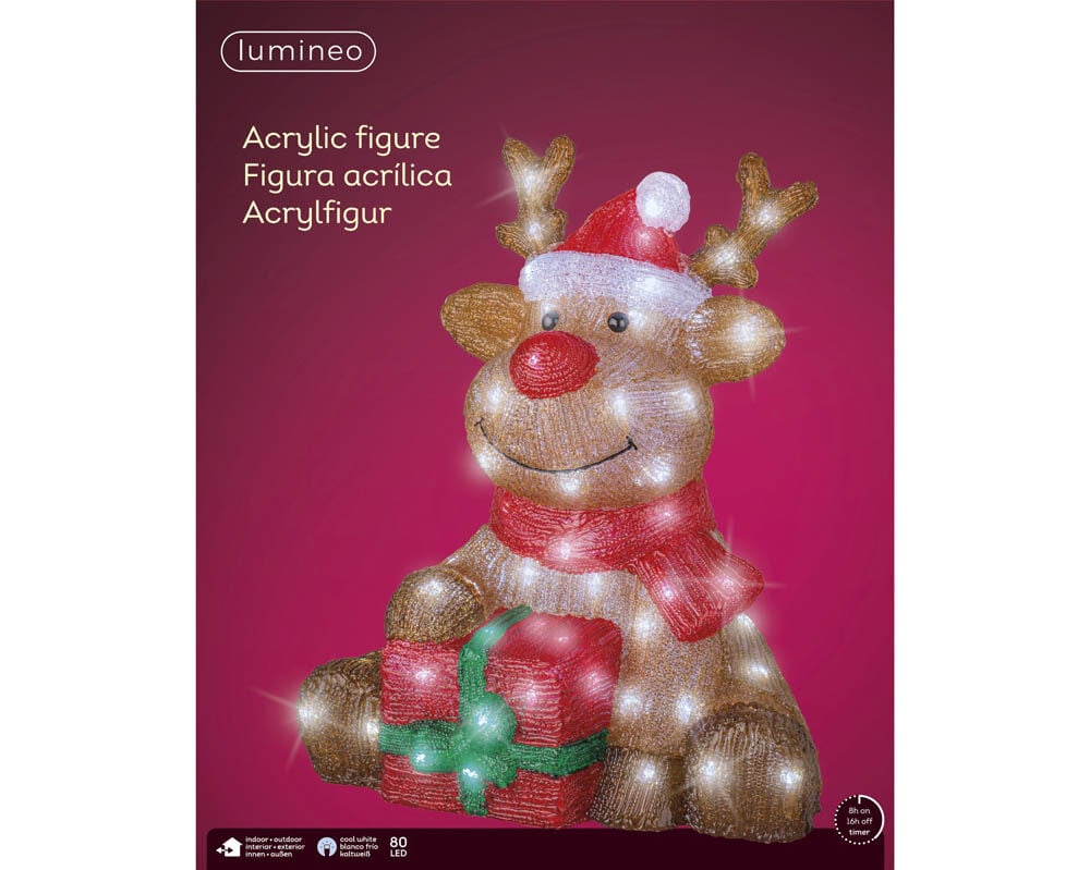 Lumineo Rendier - LED figuur - 80 - 44.5 cm