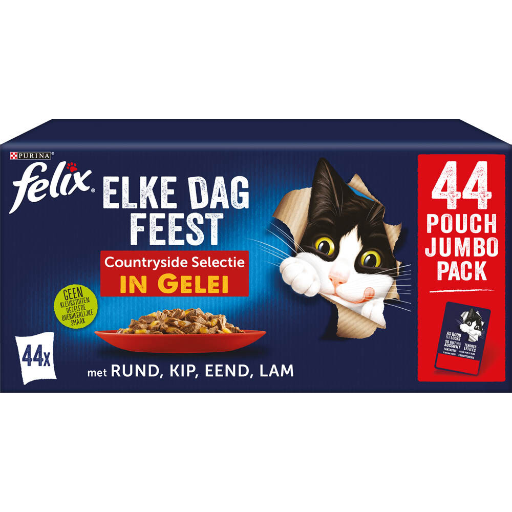 Felix Elke Dag Feest Countryside Selectie - Kattenvoer - 44x85 gram Felix Elke Dag Feest Countryside Selectie - Kattenvoer - 44x85 gram