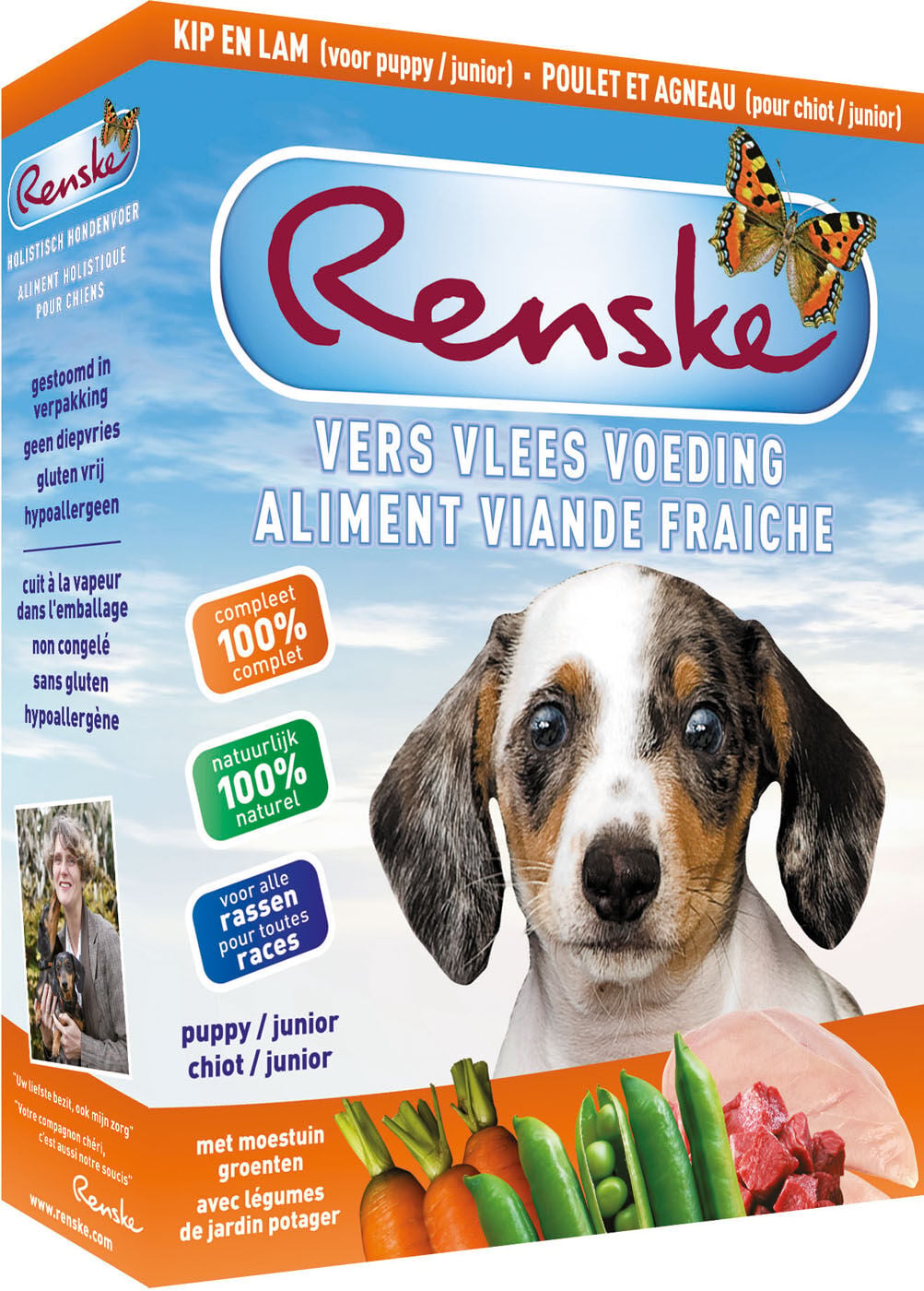 Renske Vers Vlees Voeding Puppy - Hondenvoer - 395 Gram - kip, lam Renske Vers Vlees Voeding Puppy - Hondenvoer - 395 Gram - kip, lam