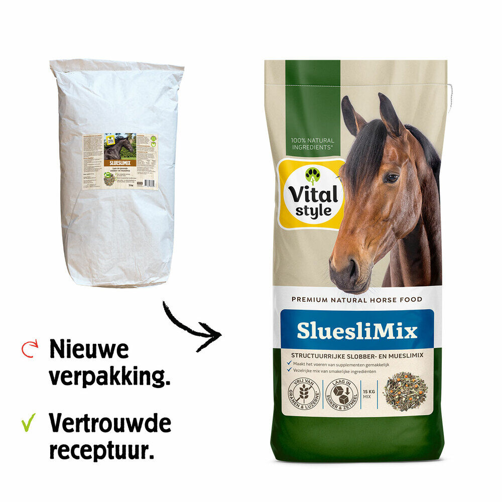 Vitalstyle SluesliMix Slobber - Basisvoeding - 15 Kilogram - Zak