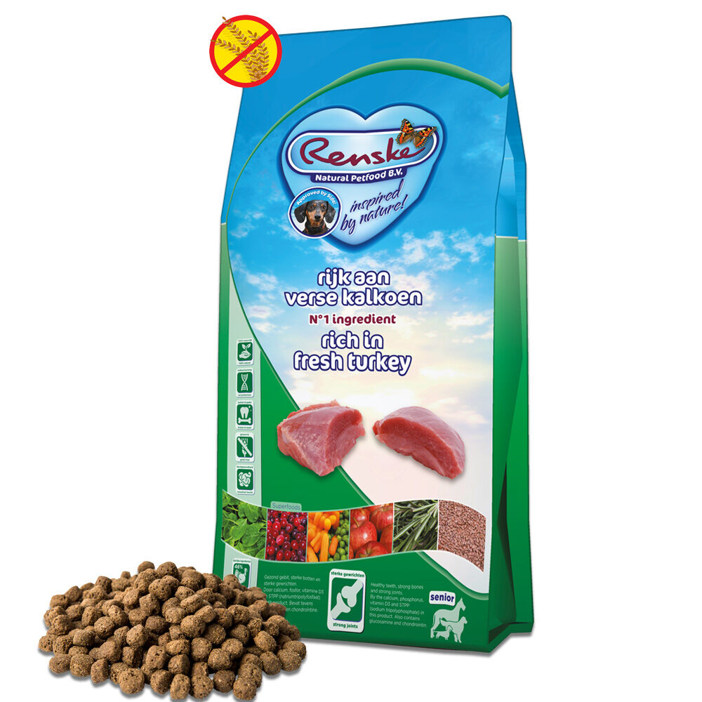 Renske Senior - Hondenvoer - 12 Kilogram - kalkoen Renske Senior - Hondenvoer - 12 Kilogram - kalkoen