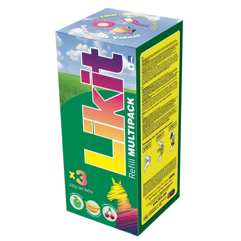 LIKIT Multipack Liksteen - Paardensnoepjes - 3x625 gram - 650 Gram - Assorti LIKIT Multipack Liksteen - Paardensnoepjes - 3x625 gram - 650 Gram - Assorti