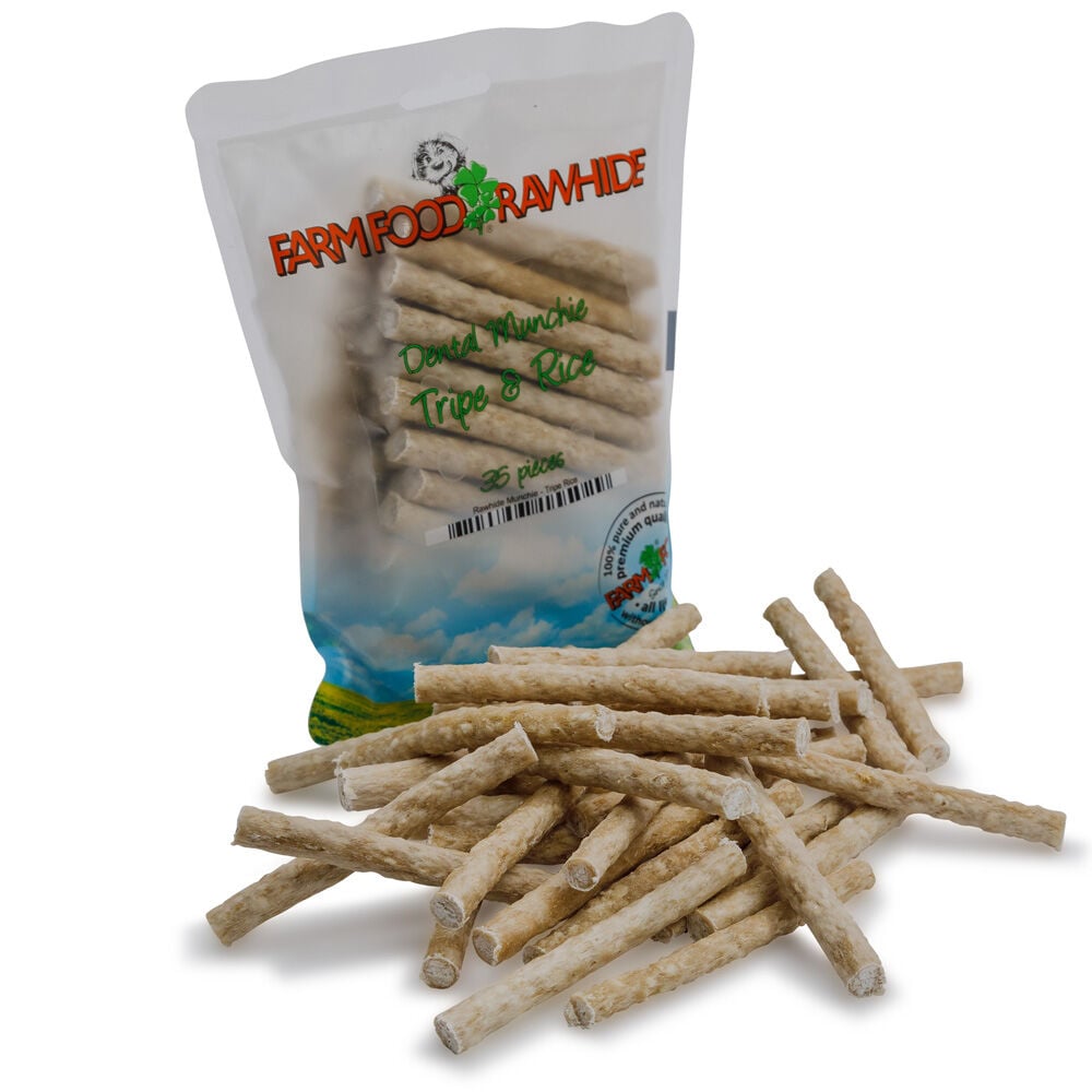 Farm Food Rawhide Dental Munchie - Hondensnack - 35 Stuks - Tripe Farm Food Rawhide Dental Munchie - Hondensnack - 35 Stuks - Tripe