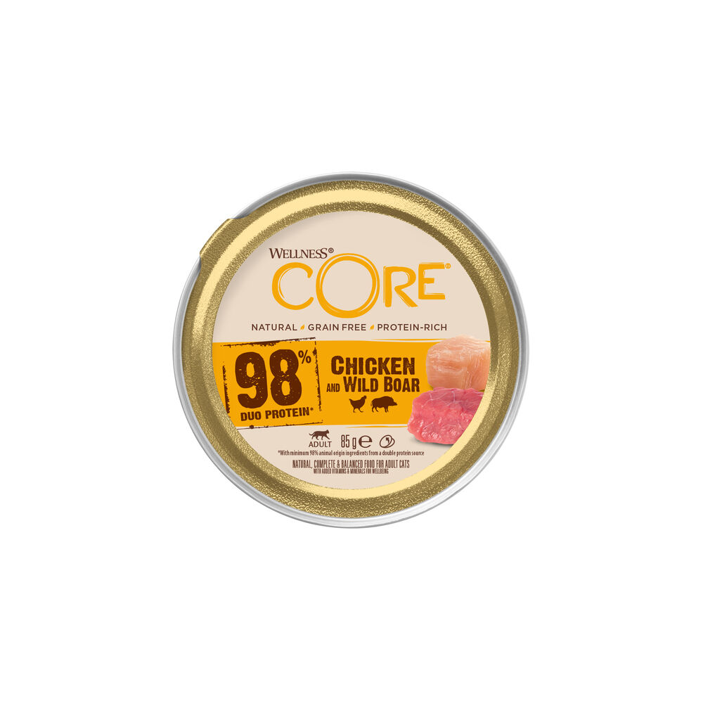 Wellness Core 98% Duo Protein - Kattenvoer - 85 Gram - wild, kip Wellness Core 98% Duo Protein - Kattenvoer - 85 Gram - wild, kip