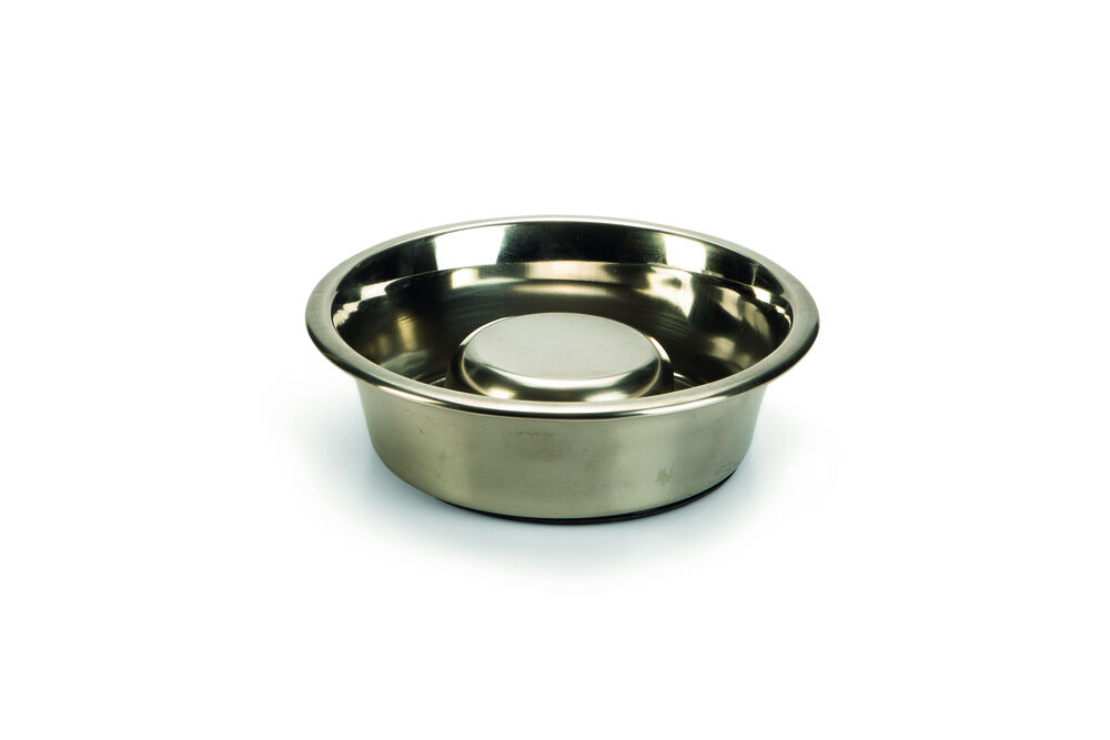 Beeztees Anti-Schrokbak RVS - Voerbak - Zilver - 16 cm Beeztees Anti-Schrokbak RVS - Voerbak - Zilver - 16 cm