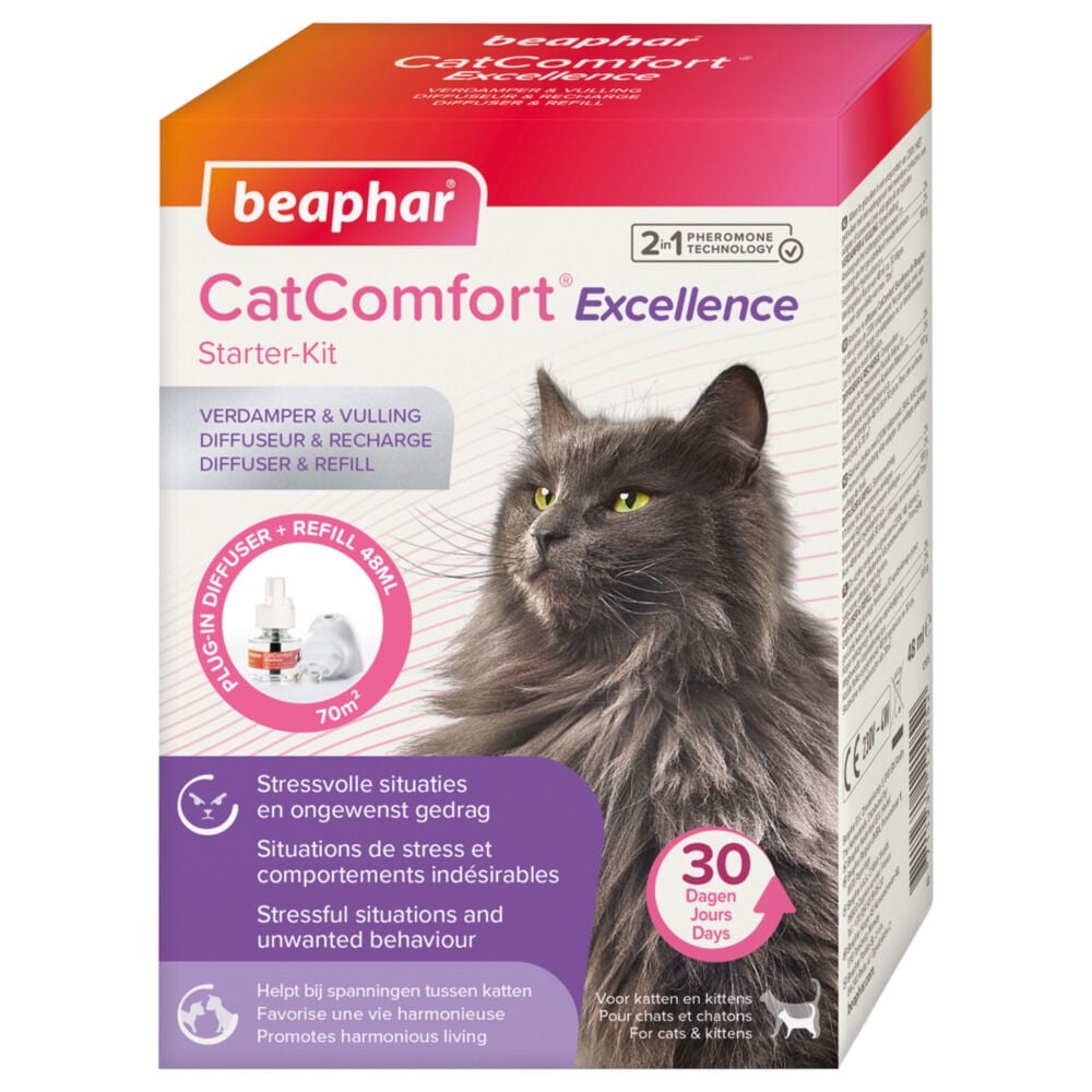 Beaphar CatComfort Excellence Starter-Kit - Kalmeringsmiddel - 48 Milliliter Beaphar CatComfort Excellence Starter-Kit - Kalmeringsmiddel - 48 Milliliter