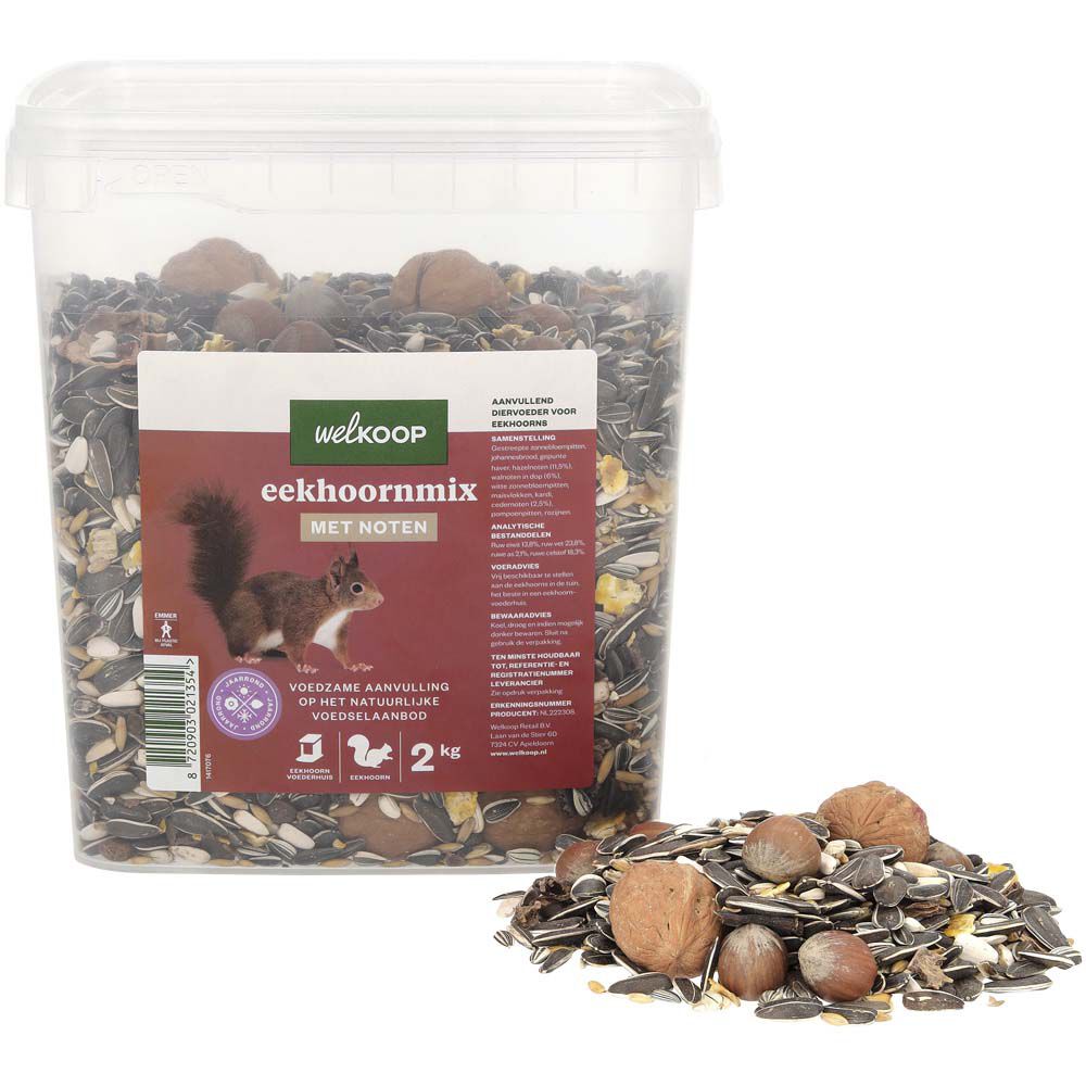 Welkoop - Eekhoornvoer Mix - 2 Kilogram - noten