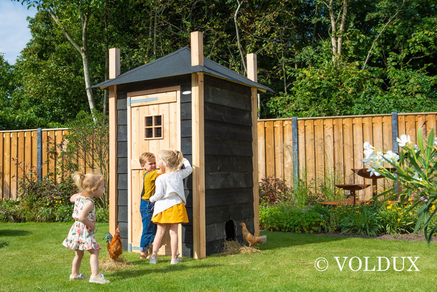 Voldux Hooiberg Mees - Kippenhok - Naturel/zwart