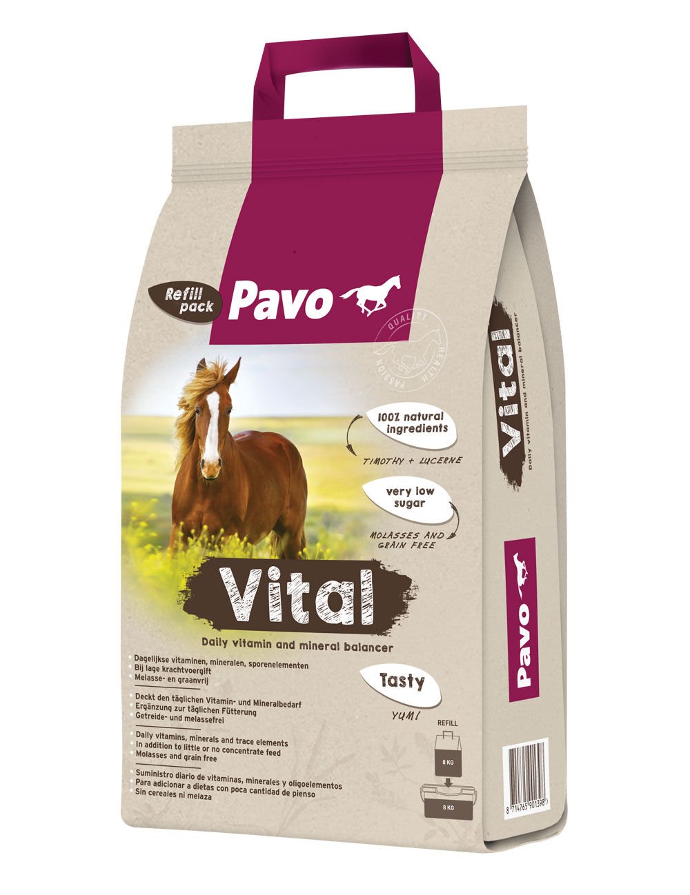Pavo Vital navulzak - Basisvoeding - 8 Kilogram - Zak Pavo Vital navulzak - Basisvoeding - 8 Kilogram - Zak