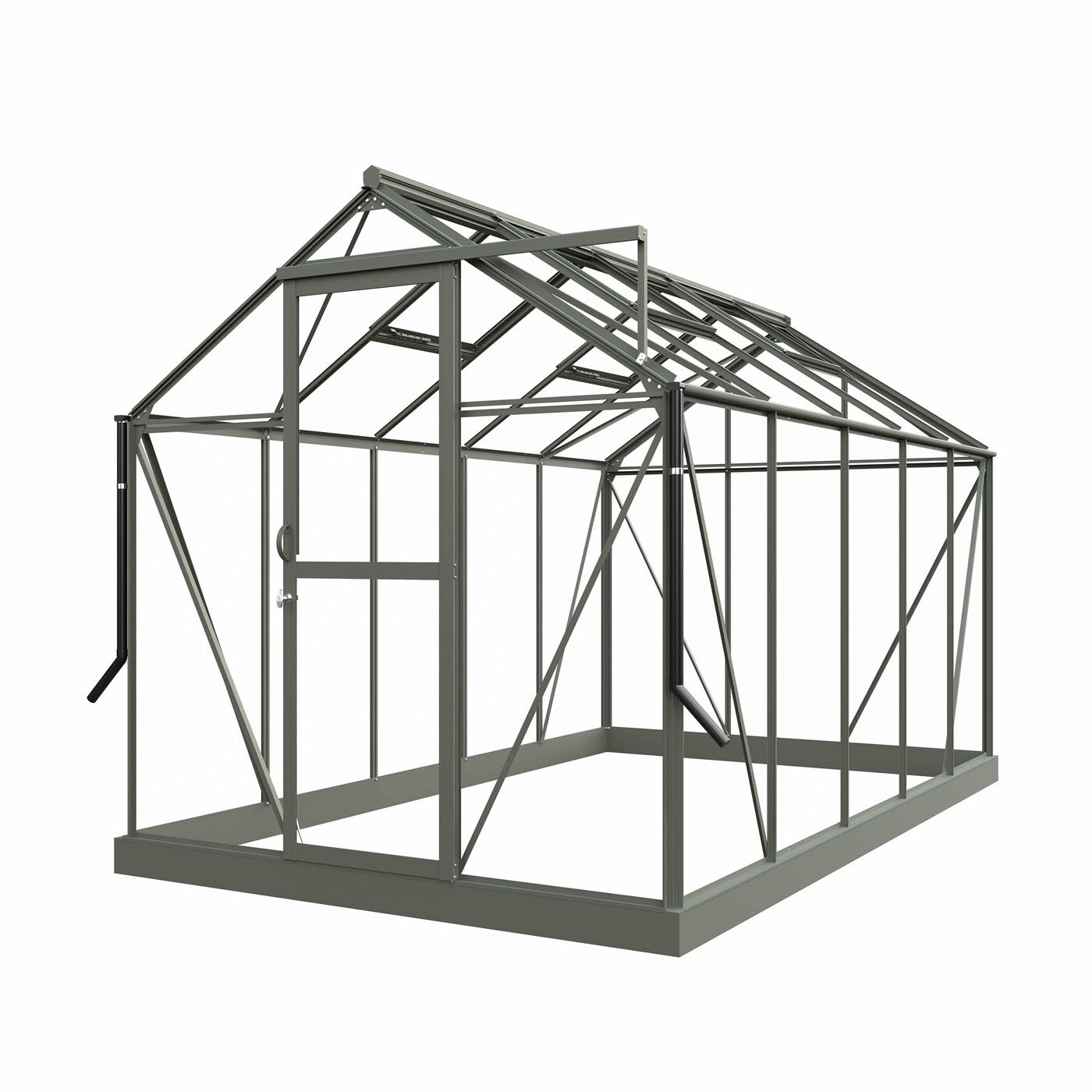 Royal Well Mary III - Tuinkas - Groengrijs - 241x212x360 cm - Veiligheidsglas