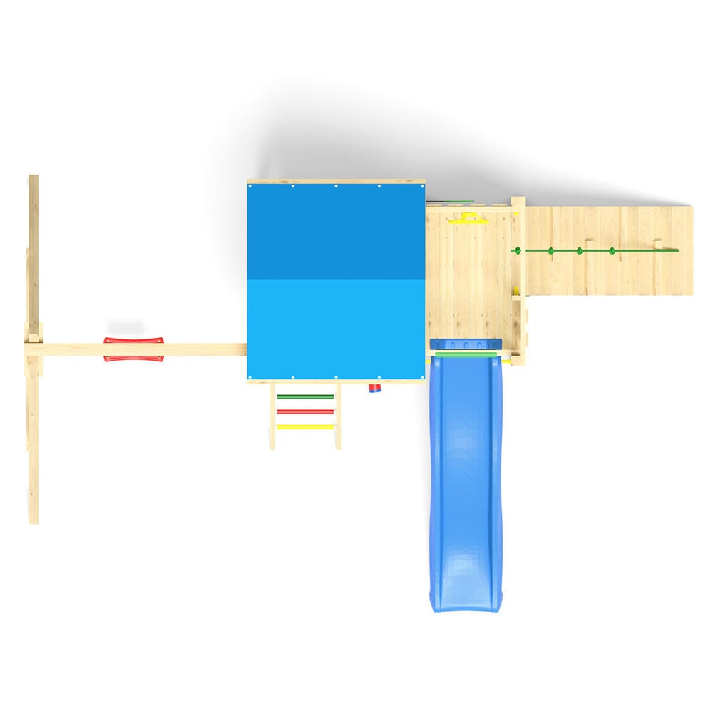 Jungle Gym Kongsberg Grenen - Speeltoestel - Blauw - Grenenhout