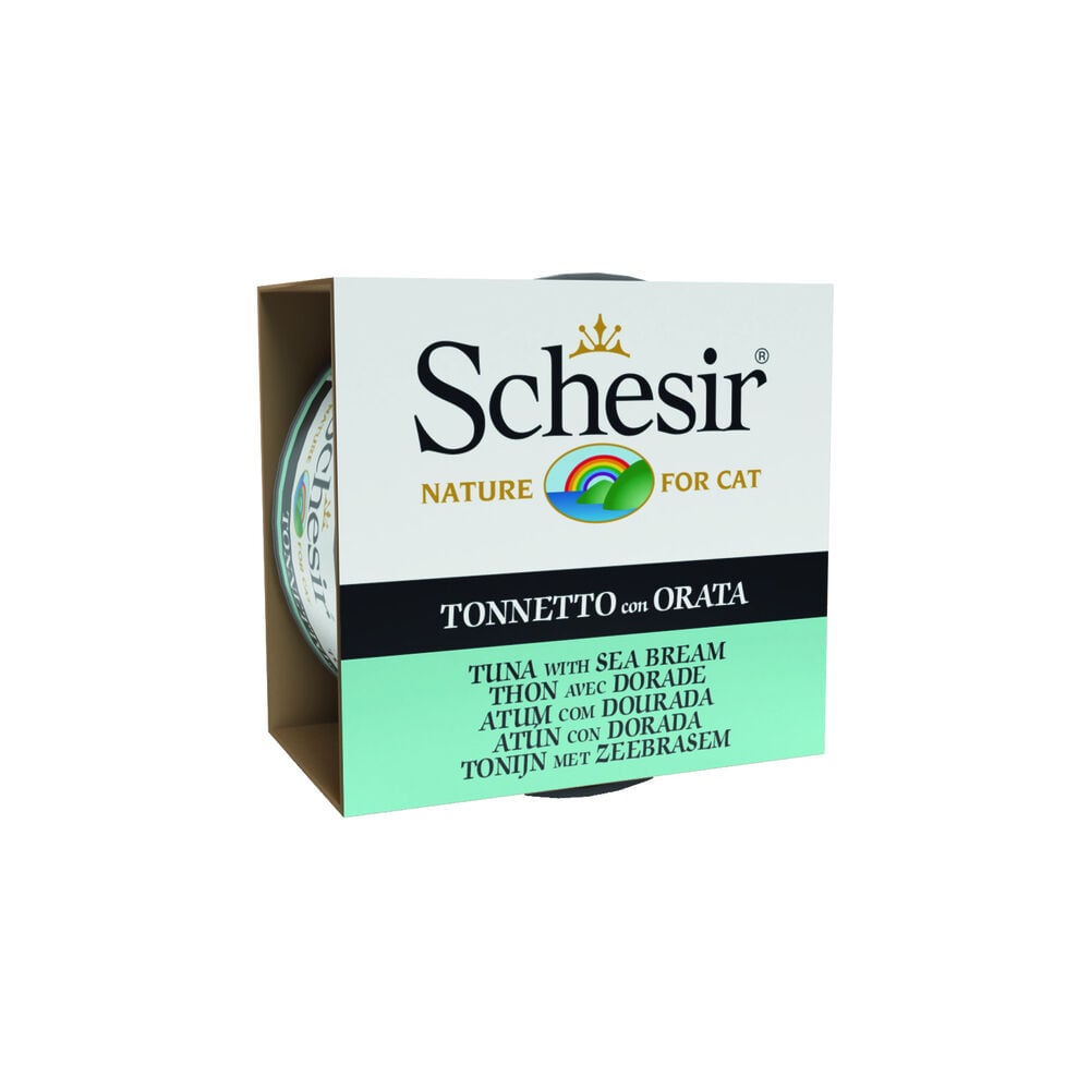 Schesir - Kattenvoer - 85 Gram - tonijn en zeebrasem Schesir - Kattenvoer - 85 Gram - tonijn en zeebrasem