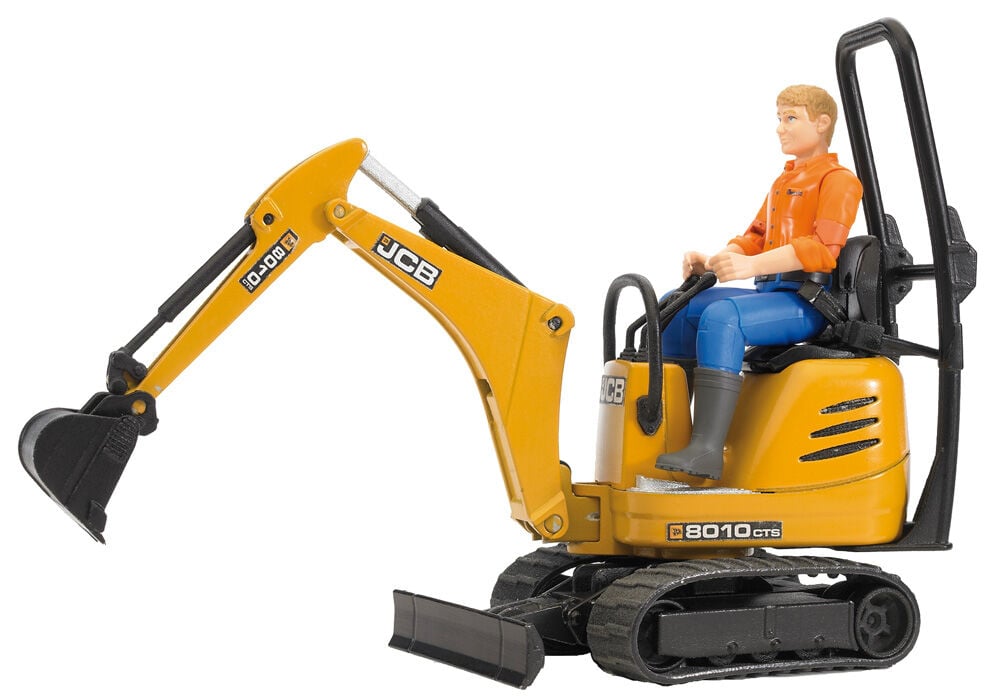 Bruder JCB Micro 8010 CTS en arbeider 1:16 - Shovels & Kranen