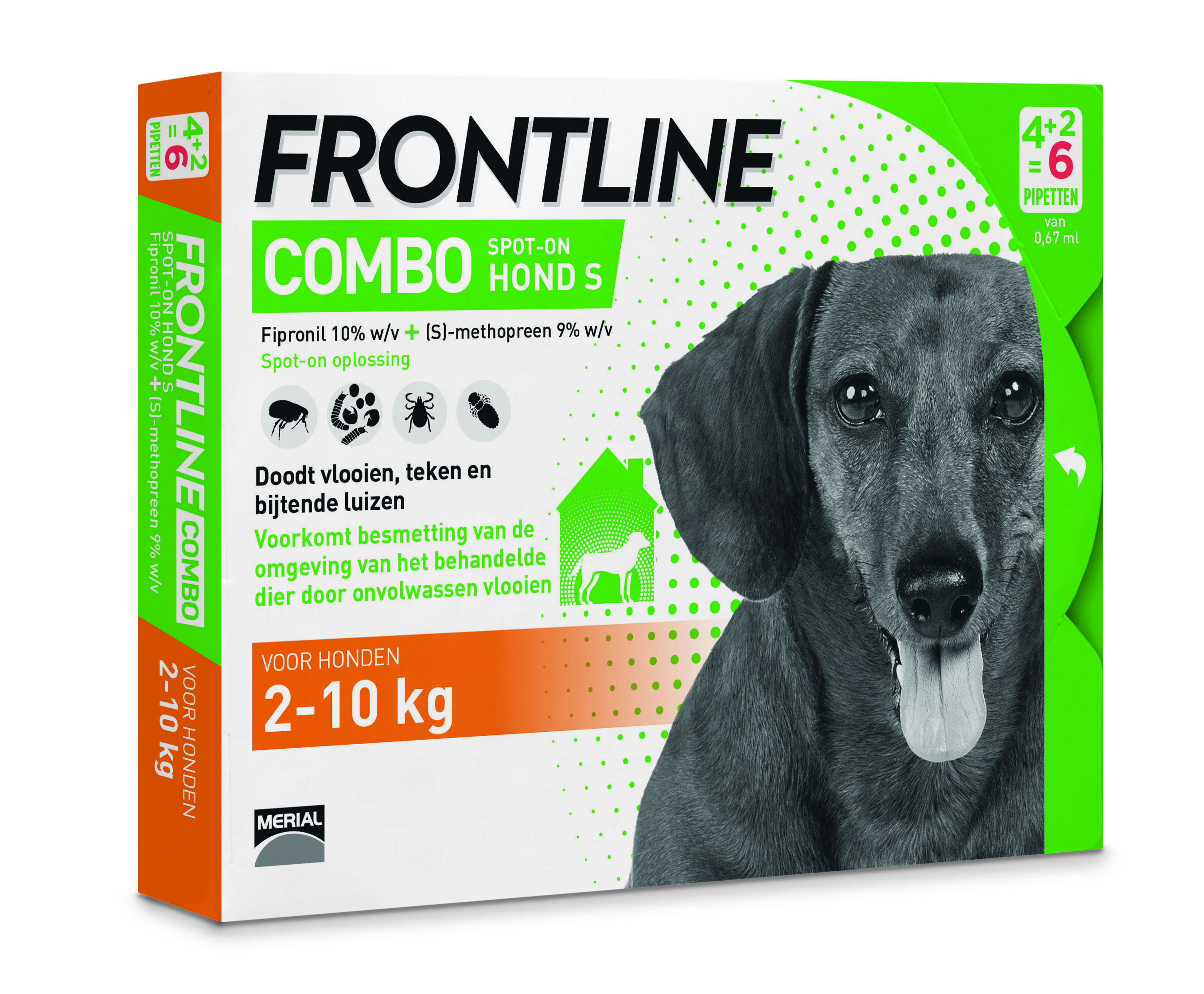 Frontline Combo Spot On - Pipet - Anti vlooien en Teken Hond - 6 pipetten - 6 Stuks - S