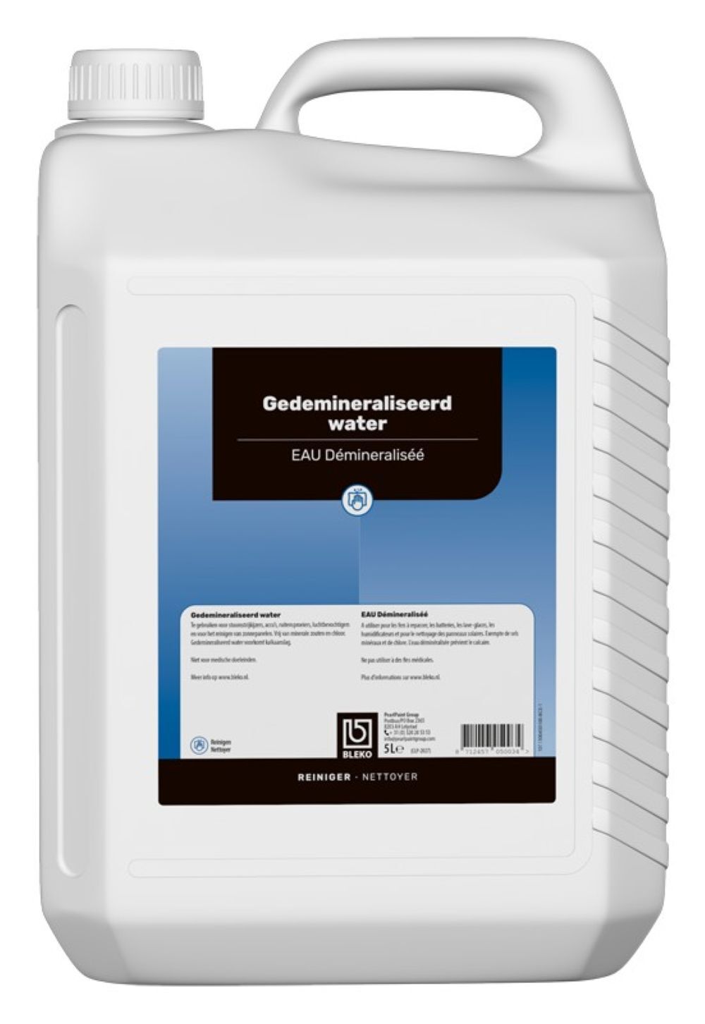 Bleko Gedemineraliseerd water - Schoonmaakmiddel - 27x19x15 cm Bleko Gedemineraliseerd water - Schoonmaakmiddel - 27x19x15 cm