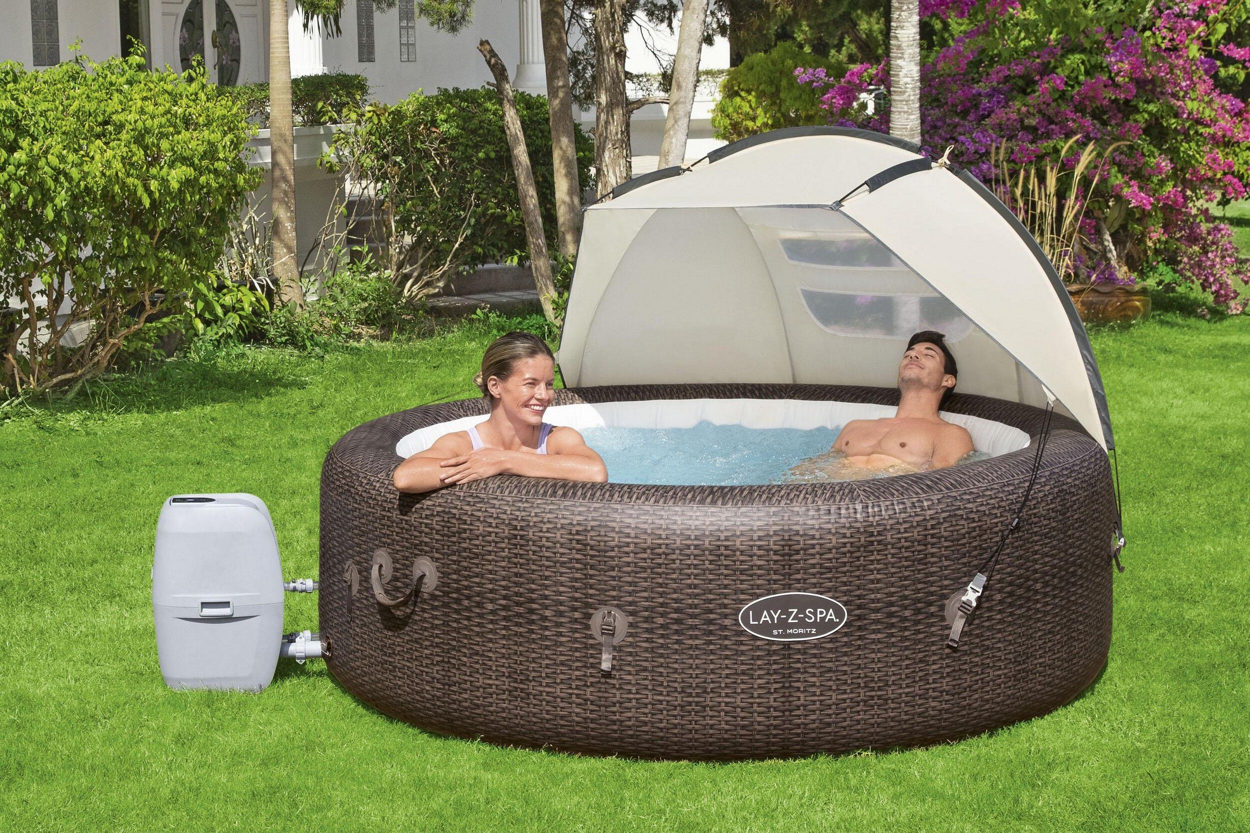 Bestway Lay-Z Spa - Zonnescherm - Wit - 12x62.5x8 cm