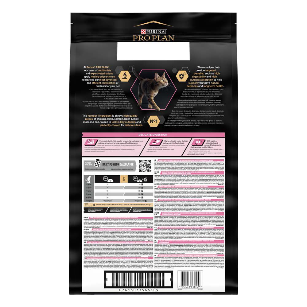 Pro Plan Delicate Adult - Kattenvoer - 10 Kilogram - kalkoen
