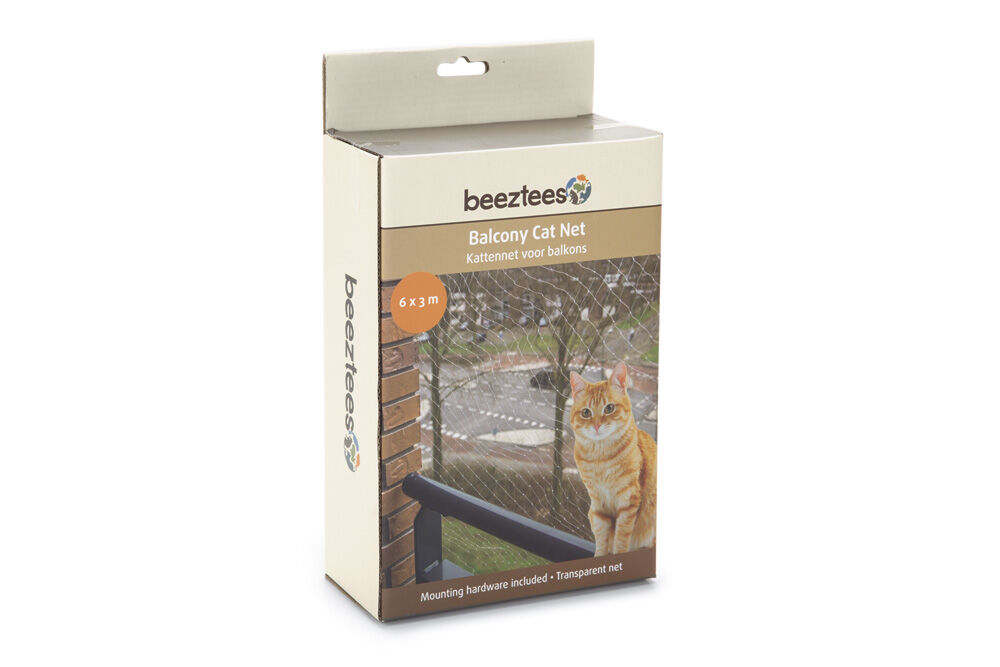 Beeztees Voor Balkon - Kattennet - Transparant - 300x600x8.4 cm Beeztees Voor Balkon - Kattennet - Transparant - 300x600x8.4 cm