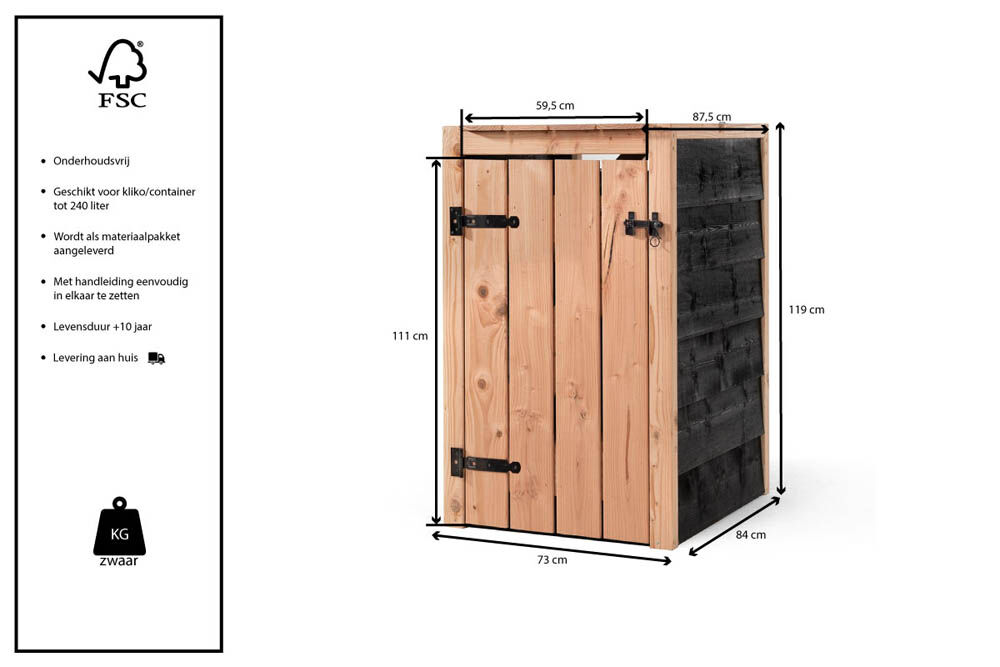 Volente Myrne - Containerombouw - 119x87.5x73 cm