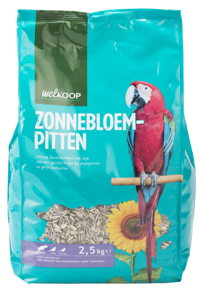 Welkoop Zonnebloempitten Gestreept - Vogelvoer - 2.5 Kilogram