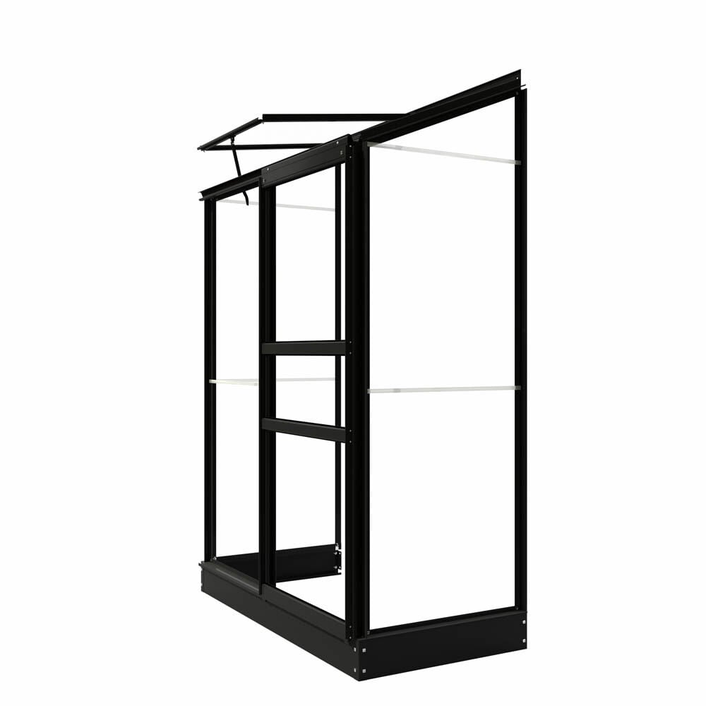 Royal Well Emma I - Muurkas - zwart - 194x132x69 cm - Veiligheidsglas