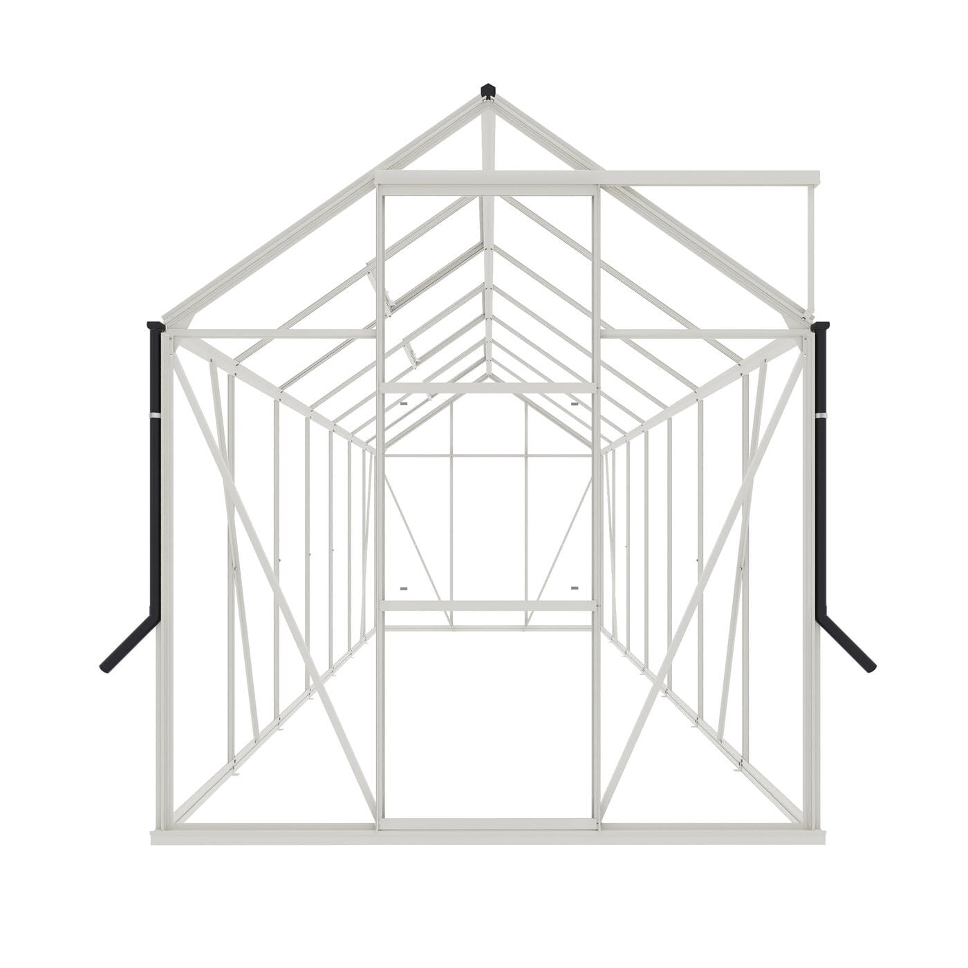 Royal Well Kate V Full Options - Tuinkas - Wit - 217x192x436 cm - Veiligheidsglas