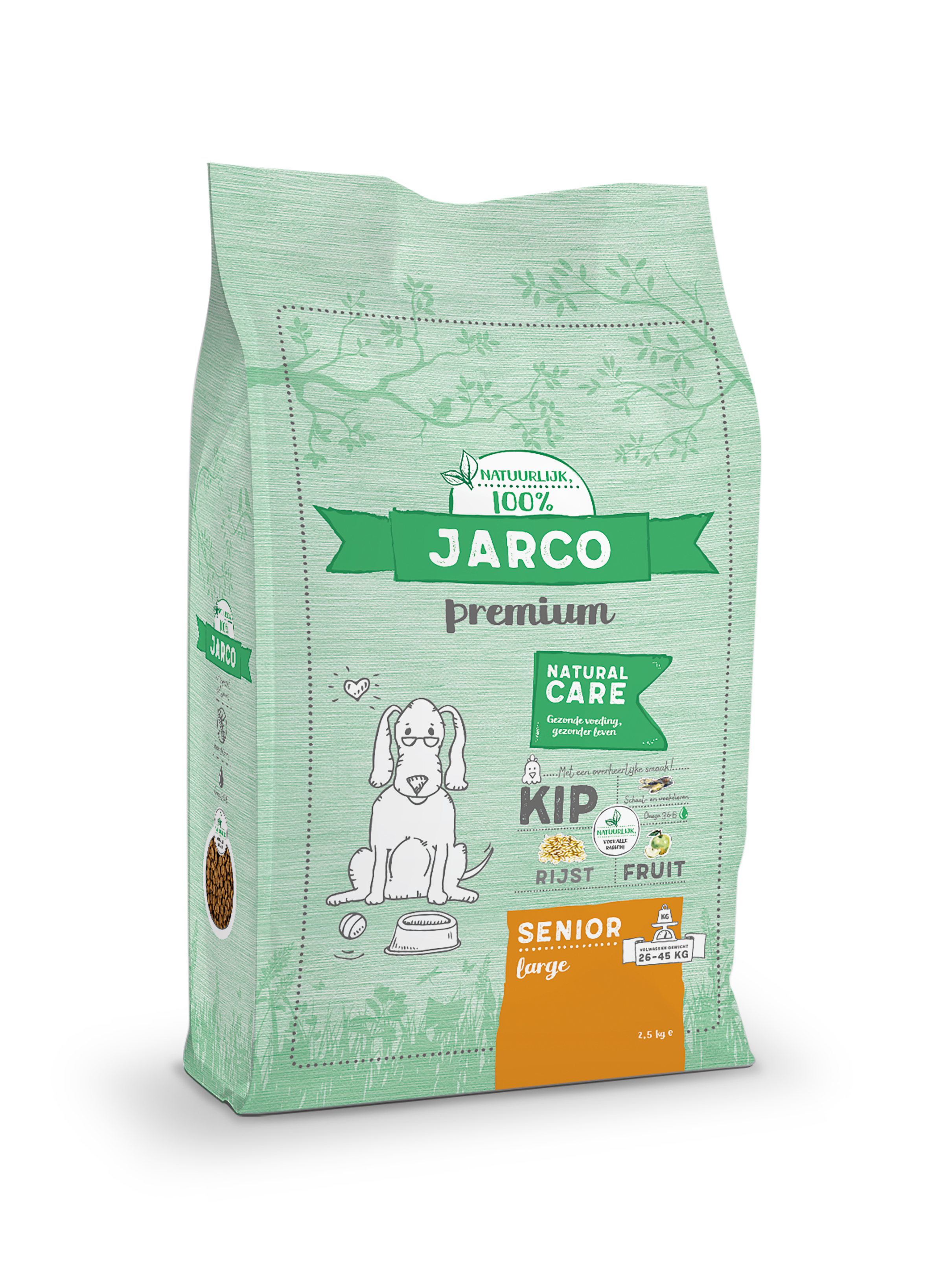 Jarco Dog Large Senior - Hondenvoer - 2.5 Kilogram - kip Jarco Dog Large Senior - Hondenvoer - 2.5 Kilogram - kip