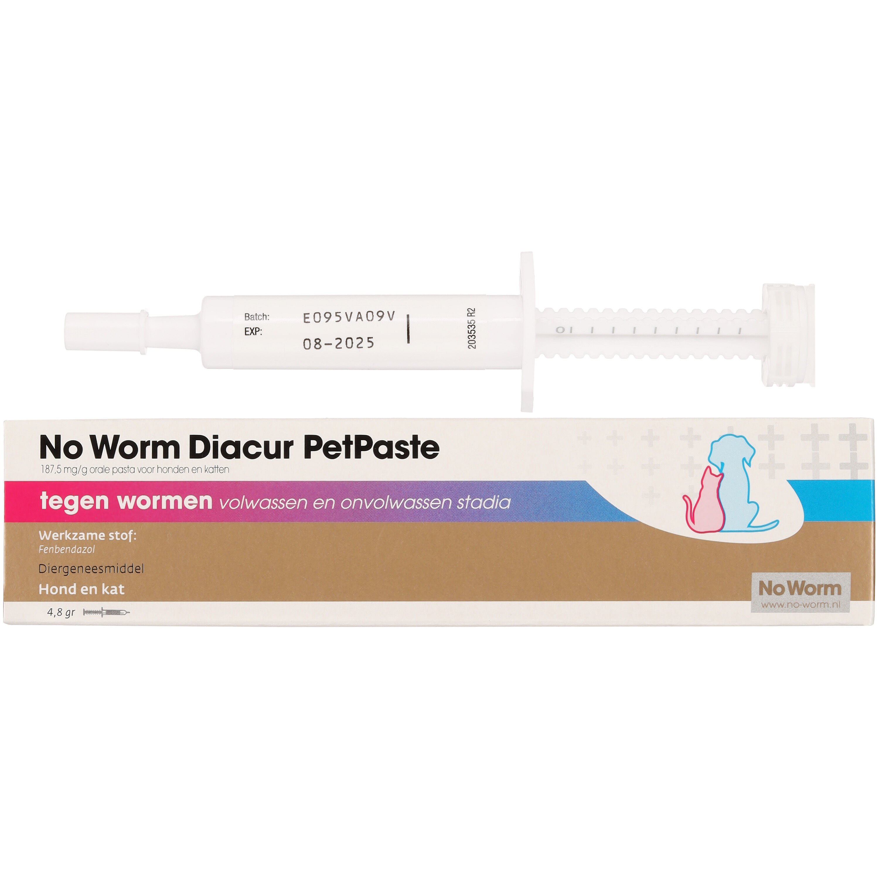 No Worm Diacur PetPaste - Wormenmiddel - 4.8 Gram